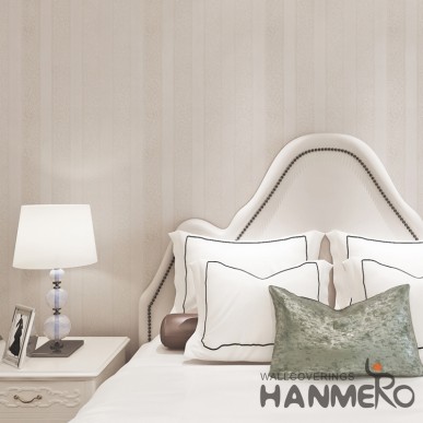 HANMERO Modern Stripe Light Color PVC Embossed Wallpaper For Bedroom
