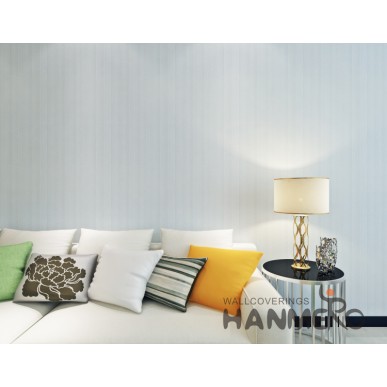 HANMERO Light Blue Plain Color Modern Simple PVC Remoavble Wallpaper For Living Room