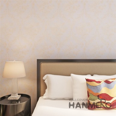 HANMERO European Champagne Gold European Flowers Embossed Affordable Wallpaper