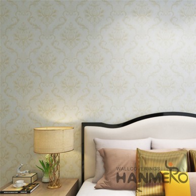 HANMERO Tranditional European Big Flowers PVC WashableWallpaper Embossed