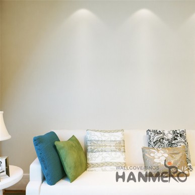 HANMERO Pure Color PVC Embossed No Pattern Wall Decor Wallpaper