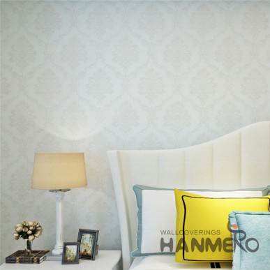 HANMERO White 0.53*10m/roll PVC European Embossed Qualified Wallpaper 