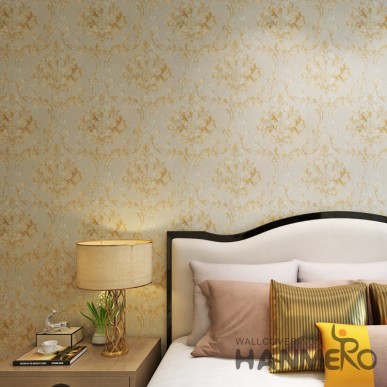 HANMERO Luxury Elegant Big Flowers PVC Embossed Eco-friendly European Wallpaper 