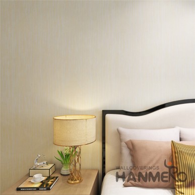 HANMERO Modern Solid Color Simple PVC Embossed Environmental Wallpaper 